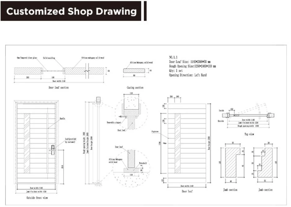 Manufacturer Solid Wooden Doors Modern Room Hotel Interior Door Others Doors