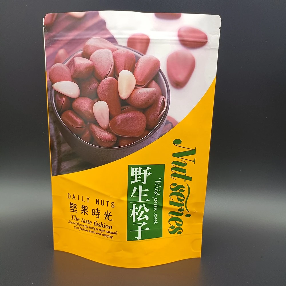 Custom Printed Biodegradable Moisture Proof Flat Bottom Package Kraft Paper Tea Bag Coffee Bean Packaging Bags with Zipper