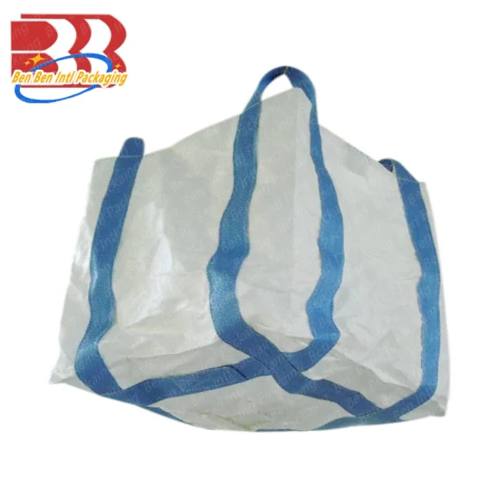 1000kg 2tons 3 Tons Super Sack 1000kg Jumbo Bag Tubular FIBC Jumbo Zipper Big Ton Bag Bolsa a granel para cemento de construcción de arena