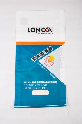Saco de embalaje tejido PP de 25/50 kg, bolsas de PP para alimentación de harina de semillas, bolsa de PP de maíz y arroz