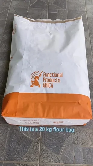 Bolsa de harina con forro de PE laminado de papel Kraft, tamaño 25 kg
