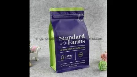 Bolsa de embalaje de papel de café compostable con cierre de cremallera de grado alimenticio de plástico biodegradable