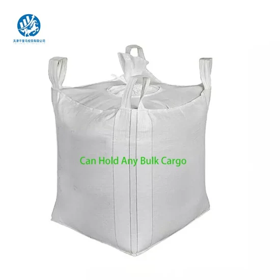 3 Ton Super Sack 1000kg Jumbo Bag Tubular FIBC Jumbo Zipper Big Ton Bag Bolsa a granel para cemento de construcción de arena
